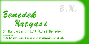 benedek matyasi business card